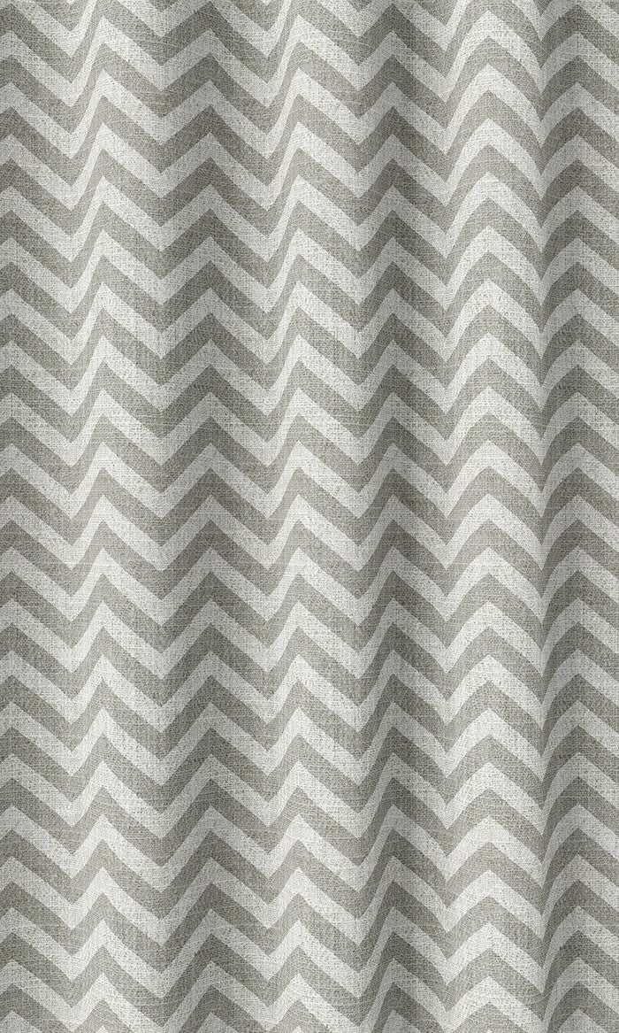 Chevron Print Home Décor Fabric By the Metre (Grey/ White)