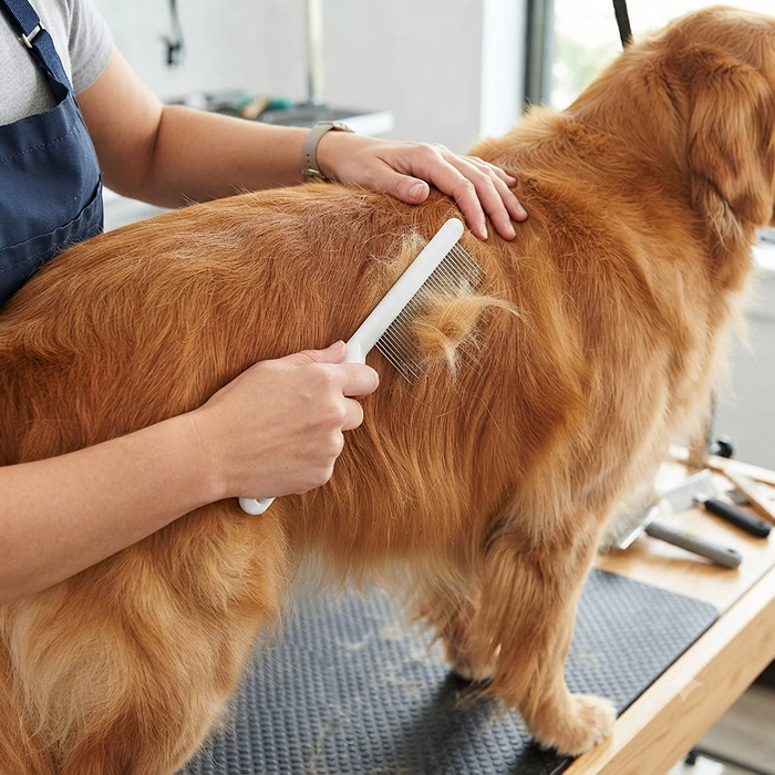 Millers Forge Shedding Comb for Dogs 8 Inch Double Coat Grooming