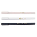 Mood Soft Touch Pen Set | Set of 3 Giftable Pens in Box | XOXO, Write On, Current Mood | Refillable
