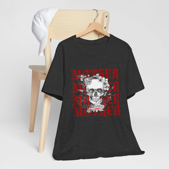 MOTHER Moms and Mayhem Heavy Metal Skull Unisex Jersey Short Sleeve Tee