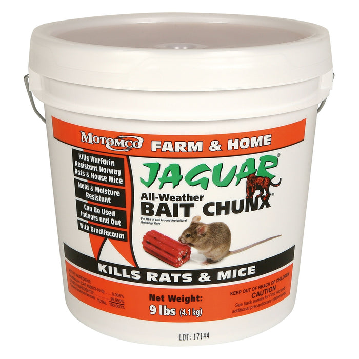 Motomco Jaguar Mouse and Rat All-Weather Bait Chunx Pail 9 lbs.