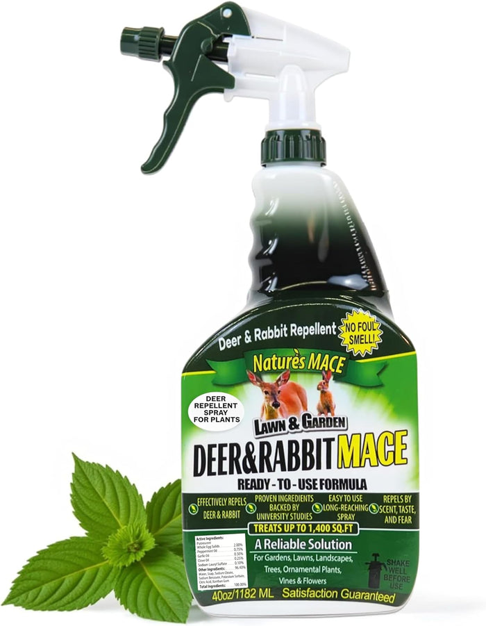 Nature’s Mace Deer & Rabbit Repellent Spray 40 oz Ready-to-Use Yard Garden