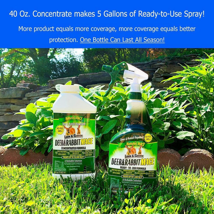Nature’s Mace Deer & Rabbit Repellent Spray 40 oz Ready-to-Use Yard Garden