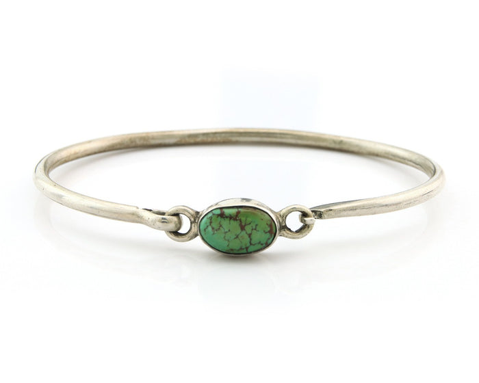 Navajo Bracelet Sterling Silver Blue Turquoise Artist Signed Montoya