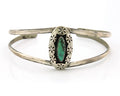 Navajo Cuff Bracelet Sterling Silver Authentic Natural Blue Turquoise Signed IJC