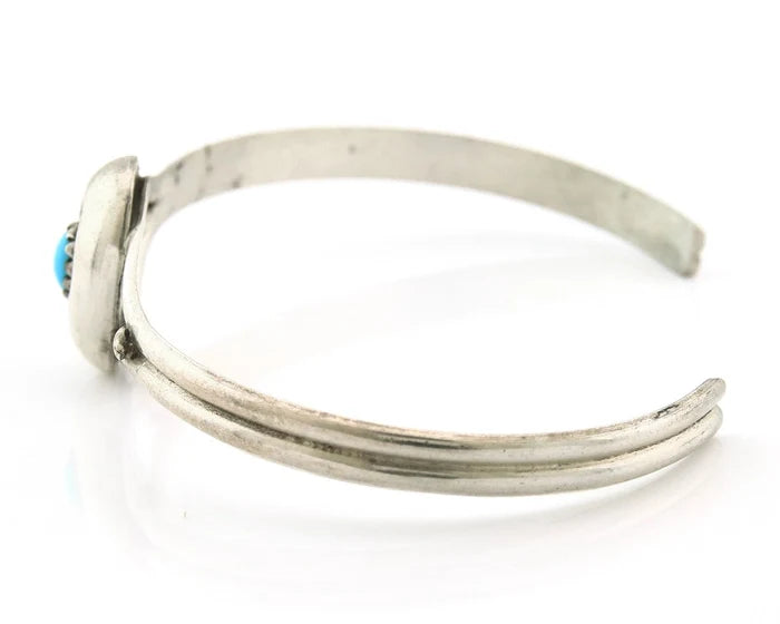 Navajo Cuff Bracelet Sterling Silver Authentic Natural Turquoise Native American