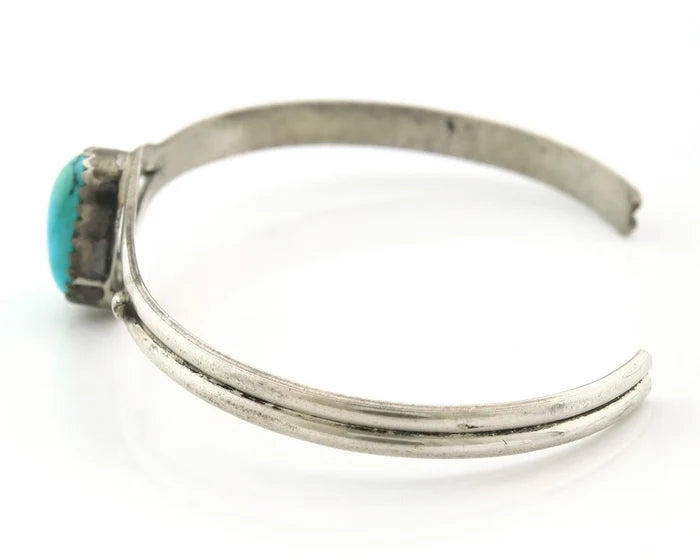 Navajo Cuff Bracelet Sterling Silver Authentic Natural Turquoise Native American
