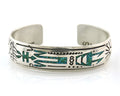 Navajo Cuff Bracelet Sterling Silver Authentic Turquoise Signed Stanley Bain