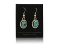 Navajo Earrings 925 Silver Sleeping Beauty Turquoise Native Artist C.80s