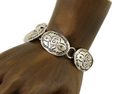 Navajo Hamdmade Concho Bracelet 925 Silver Native Artist Signed C Montoya C.80's