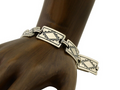 Navajo Hamdmade Link Bracelet 925 Silver Native American Artist C.80's