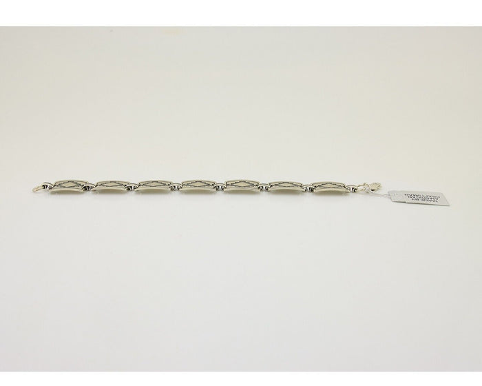 Navajo Hamdmade Link Bracelet 925 Silver Native American Artist C.80's