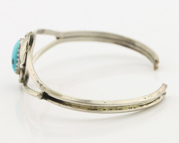 Navajo Handmade Bracelet 925 Silver Natural Blue Turquoise Native American C80s