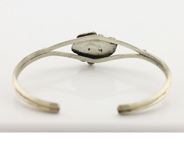 Navajo Handmade Bracelet 925 Silver Natural Blue Turquoise Native American C80s