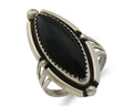 Navajo Handmade Ring 925 Silver Black Onyx Artist Signed SC C.80's
