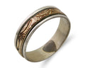 Navajo Handmade Ring 925 Silver & Gold Artist Signed E C.80's