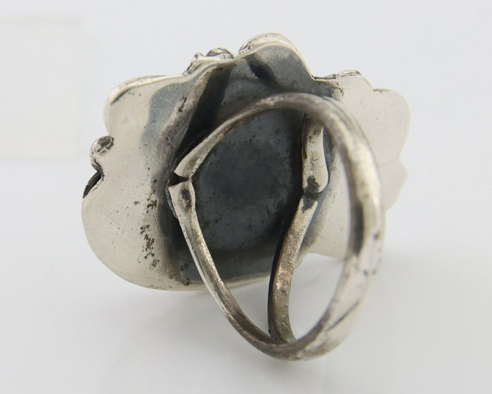 Navajo Handmade Ring 925 Silver Mine 8 Turquoise Native Artist C.80's