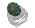 Navajo Handmade Ring 925 Silver Natural Mined Turquoise Artist C.80's