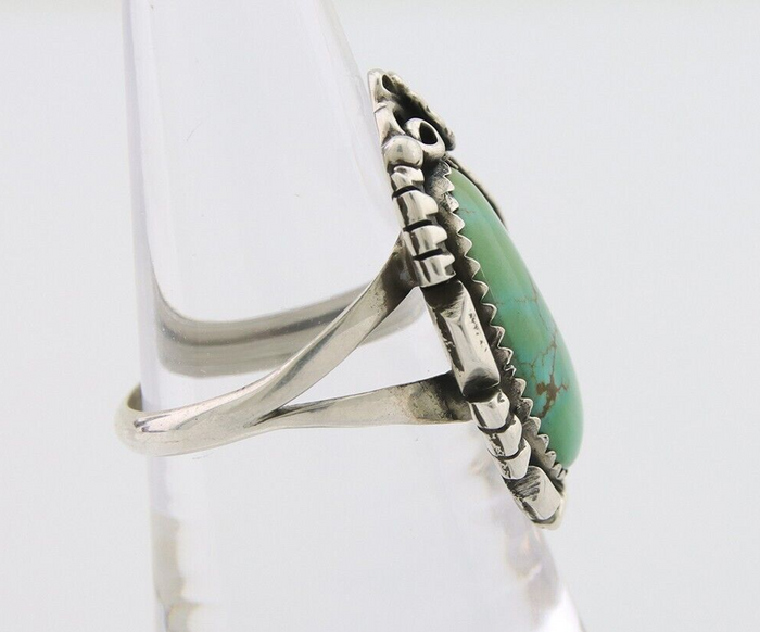 Navajo Handmade Ring 925 Silver Natural Turquoise Native Artist C.80's