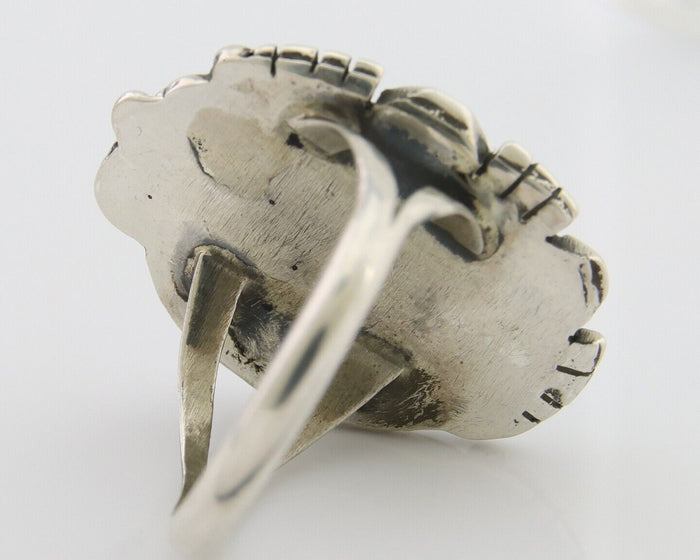 Navajo Handmade Ring 925 Silver Natural Turquoise Native Artist C.80's