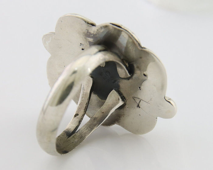 Navajo Handmade Ring 925 Silver Natural Turquoise Native Artist C.80's