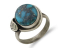 Navajo Ring 925 Silver Blue Turquoise Native American Artist Signed C.80's