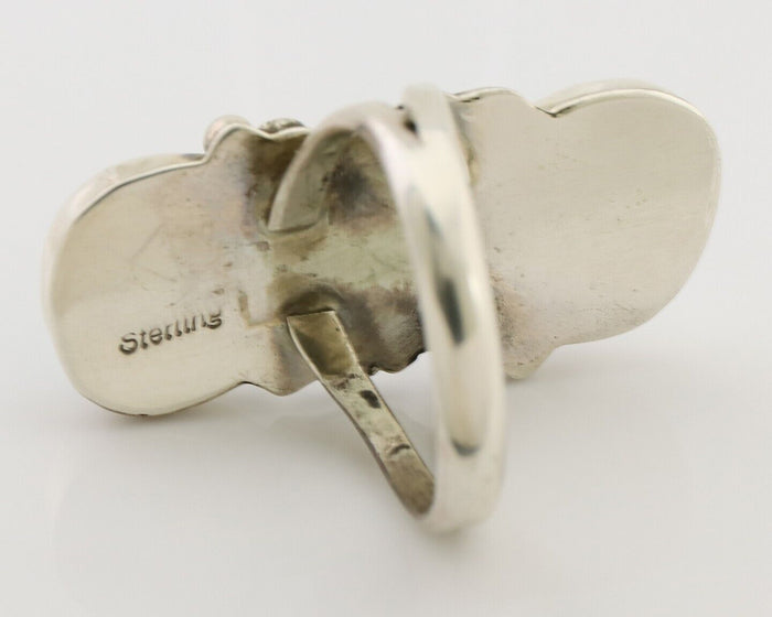 Navajo Ring 925 Silver Kingman Turquoise Artist Signed L C.80's