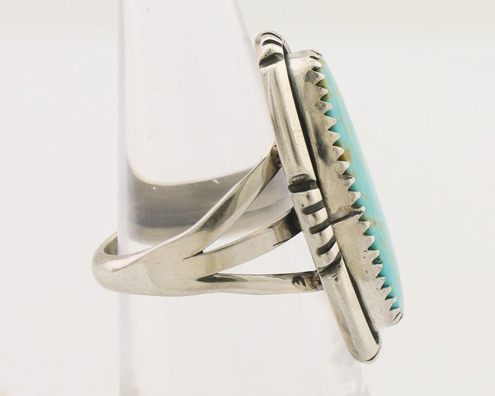 Navajo Ring 925 Silver Natural Blue Turquoise Native American Artist C.80's