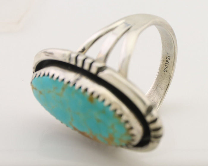 Navajo Ring 925 Silver Natural Blue Turquoise Native American Artist C.80's