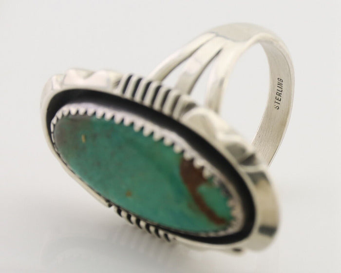 Navajo Ring 925 Silver Natural Blue Turquoise Native American Artist C.80's