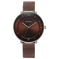 Noir Brown Dial Metal Strap Watch 2651KM02