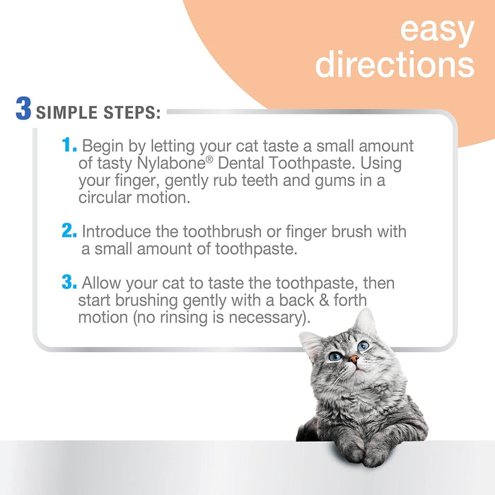 Nylabone Advanced Oral Care Cat Dental Kit Plaque Tartar Control