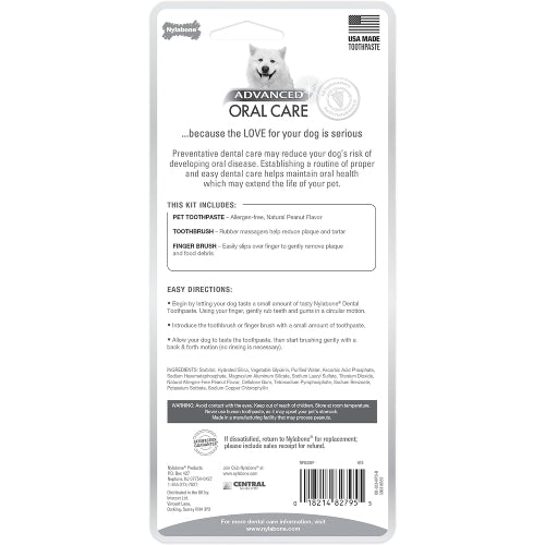 Nylabone Advanced Oral Care Natural Dog Dental Kit