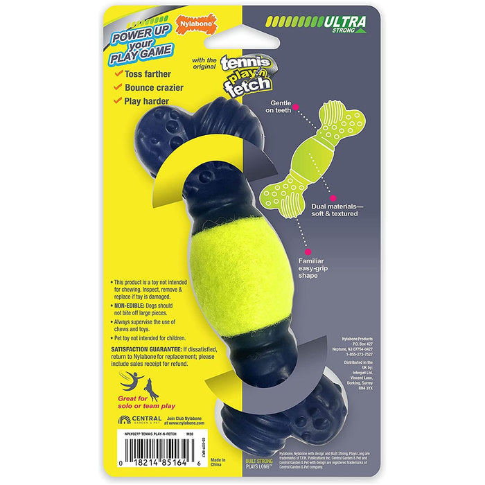Nylabone Power Play Tennis Play 'N Fetch Interactive Dog Toy Nylabone