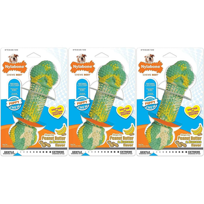 Nylabone Teething Puppy Bone Chew Toys Up to 35 lbs. Nylabone