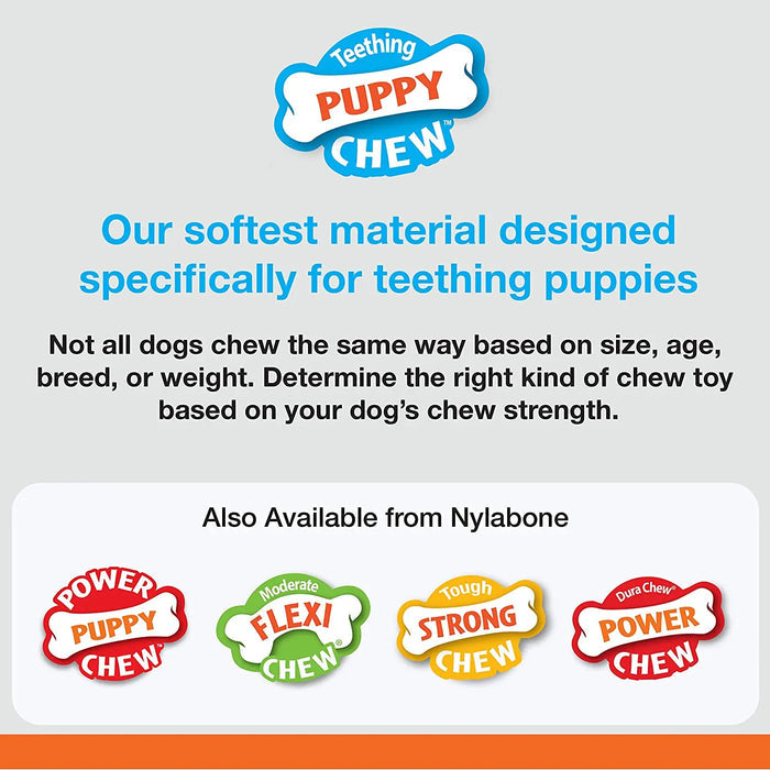 Nylabone Teething Puppy Bone Chew Toys Up to 35 lbs. Nylabone