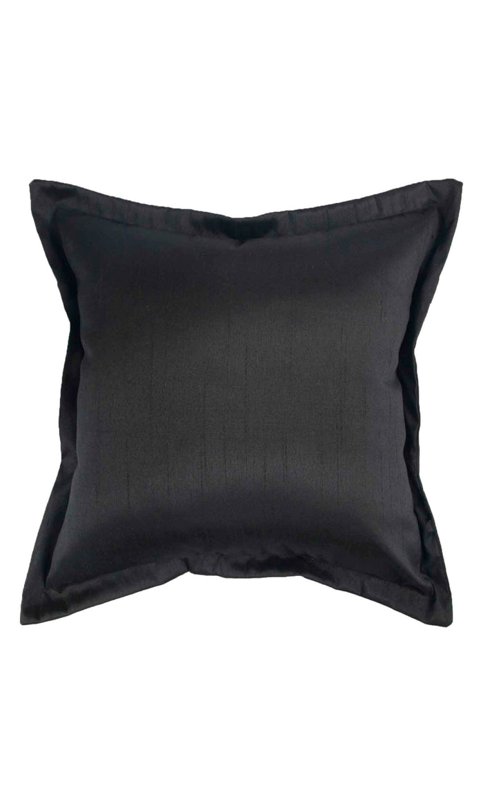 Faux Silk Fabric Material By the Metre (Black/ Grey)