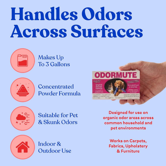 Odormute Non-Poisonous Pet Odor Eliminator Original Enzime Formula 3 oz.