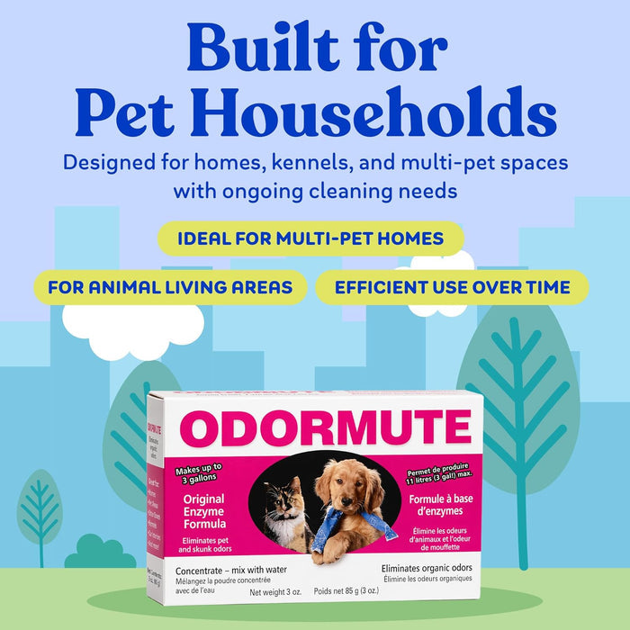 Odormute Non-Poisonous Pet Odor Eliminator Original Enzime Formula 3 oz.