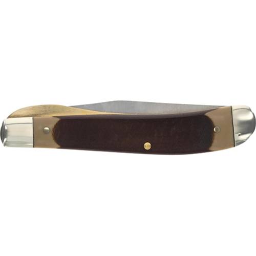 Old Timer Gunstock Trapper 3-7/8" Lockblade Knife Sawcut Handle Pocket Knife