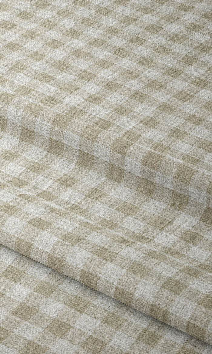 Modern Striped Window Treatments Fabric By the Metre (Beige/ White)