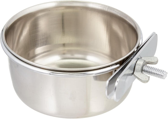 OmniPet Stainless Steel Coop Cup Food or Water Bowl for Pet 10oz.