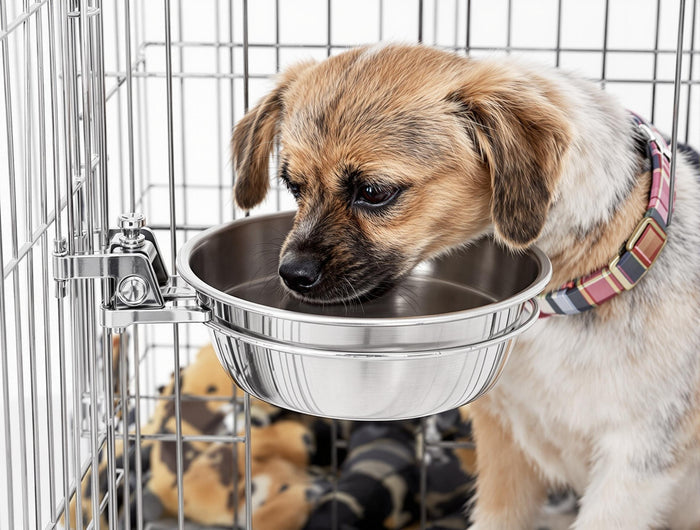 OmniPet Stainless Steel Coop Cup Food or Water Bowl for Pet 20oz.