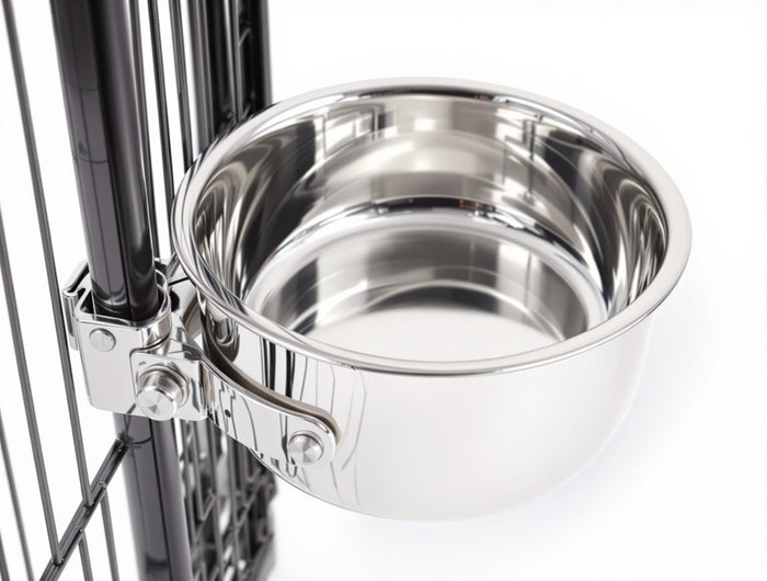 OmniPet Stainless Steel Coop Cup Food or Water Bowl for Pet 20oz.