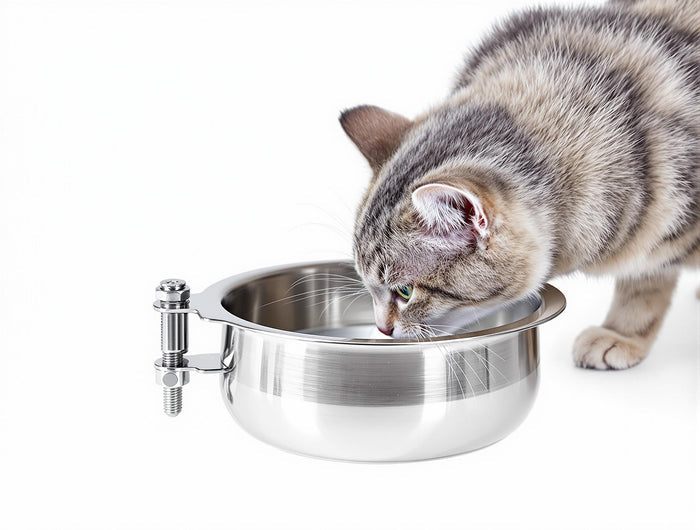 OmniPet Stainless Steel Coop Cup Food or Water Bowl for Pet 20oz.