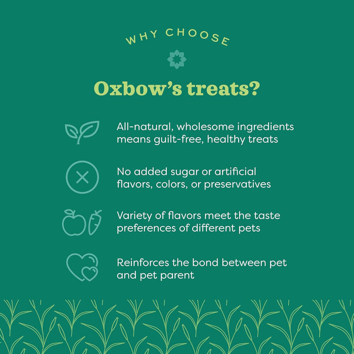 Oxbow Simple Rewards Baked Treats with Bell Pepper and Hay for Small Pets 3 oz.