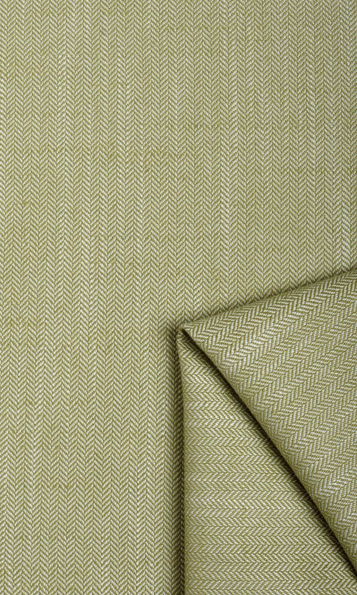 Herringbone Textured Fabric Material By the Metre (Olive Green)
