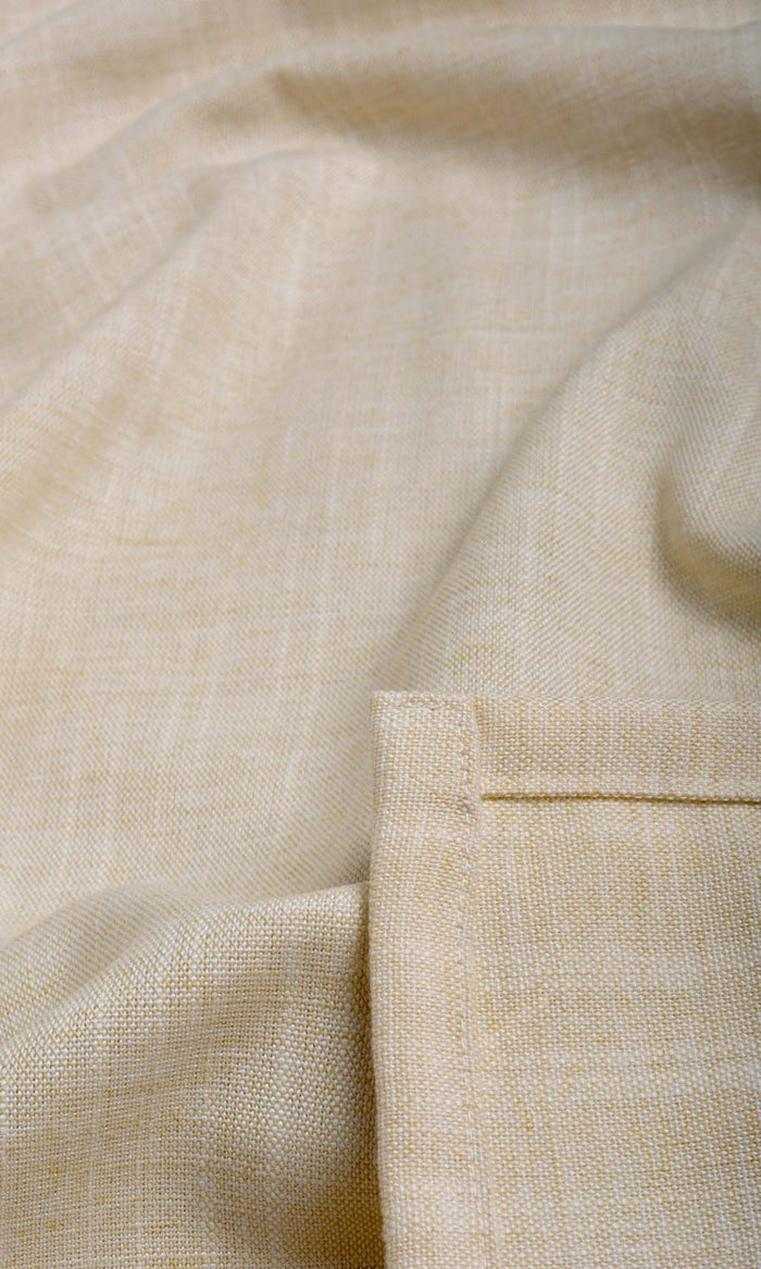 Plain Linen Texture Fabric By the Metre for Curtains & Drapes (Pale Beige)