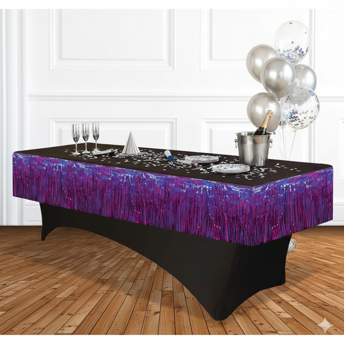 Party Supplies Tinsel Fringe Garland Purple, 20" x 15" 1pc