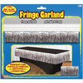Party Supplies Tinsel Fringe Garland Silver, 20" x 15" 1pc